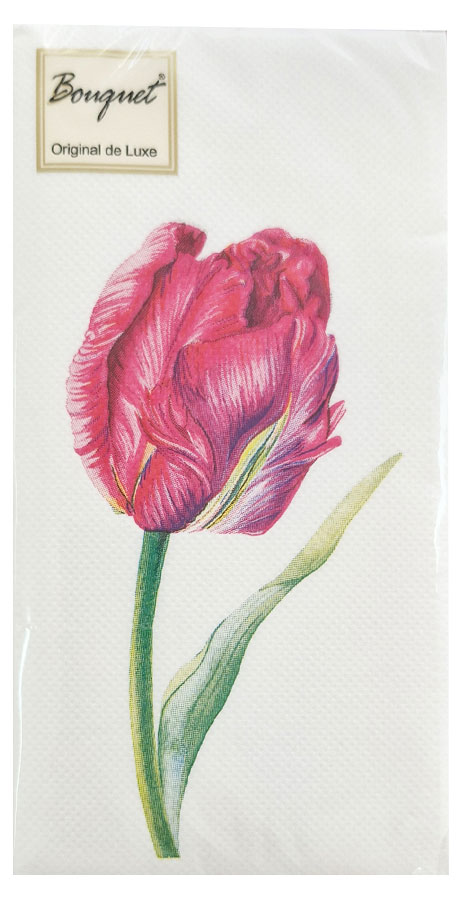 Салфетки бумажные Bouquet Тюльпан 2 слоя, 33х33 см, 20 л