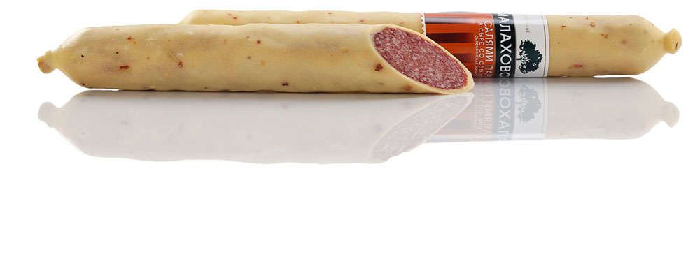Колбаса сырокопченая «Малаховский мясокомбинат» Салями Парма в сыре со специями, ~ 0,7 кг