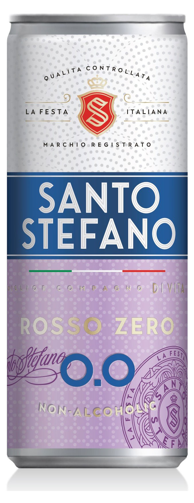 Напиток винный игристый безалкогольный  Santo Stefano красный полусладкий Россия, 0,25 л