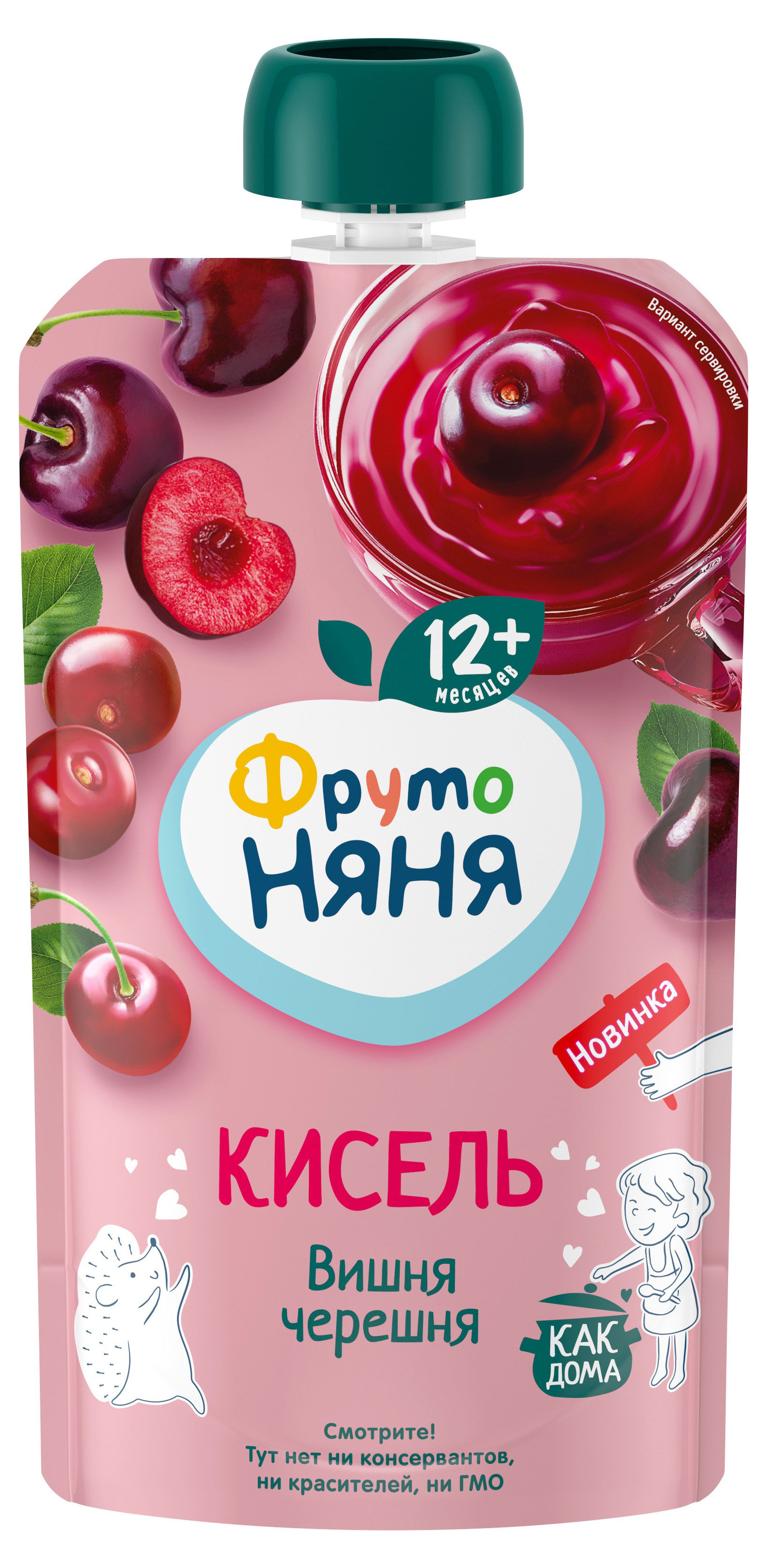 Кисель детский «ФрутоНяня» вишня черешня с 12 мес., 130 мл