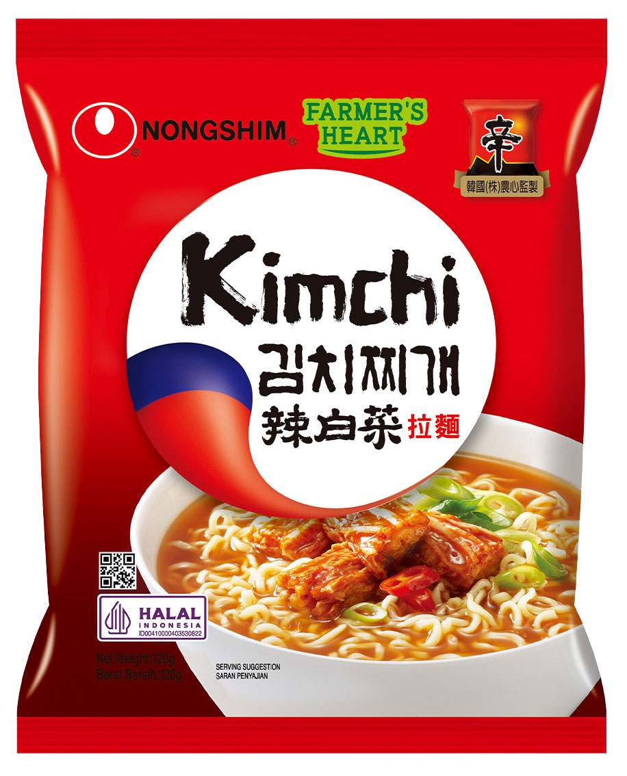 Лапша быстрого приготовления Nongshim Кимчи Рамен Китай, 120 г