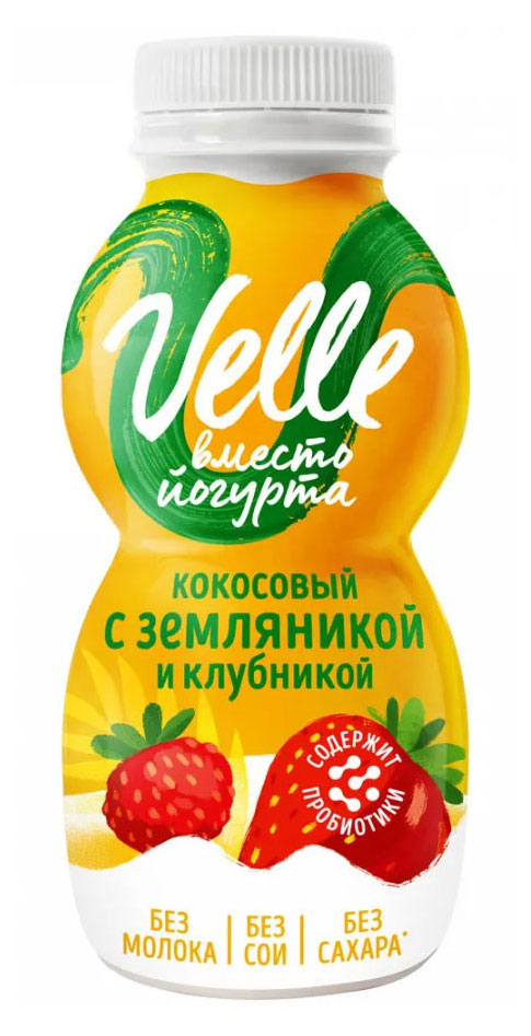 Продукт кокосовый Velle клубника земляника, 250 мл