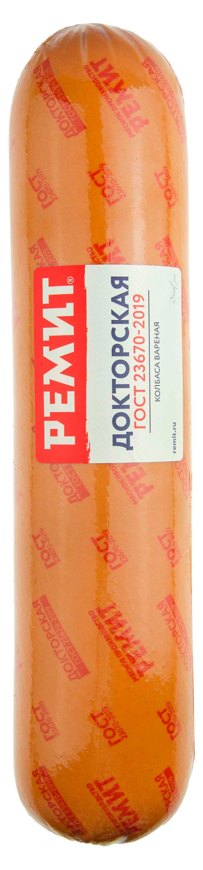 Колбаса вареная «Ремит» Докторская ГОСТ, ~ 1,2 кг