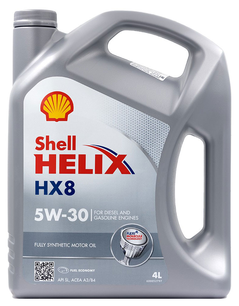 Масло моторное Shell Helix HX8 Synthetic 5w30 синтетическое, 4 л