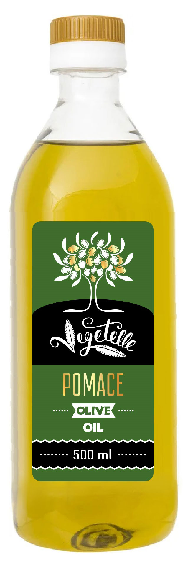 Масло оливковое Vegetelle рафинированное с добавлением нерафинированного, 500 мл