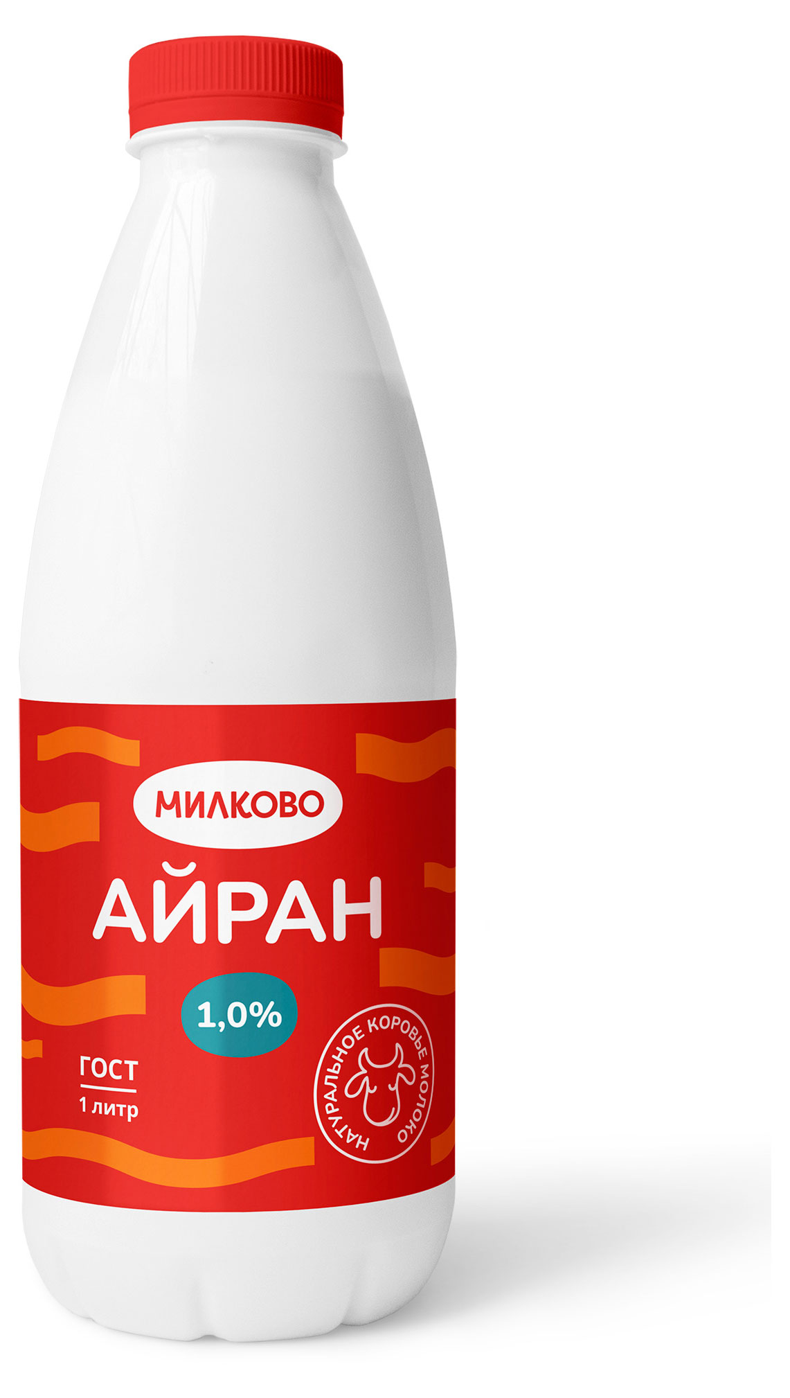 Напиток кисломолочный Айран «Милково» 1% ГОСТ БЗМЖ, 1 л