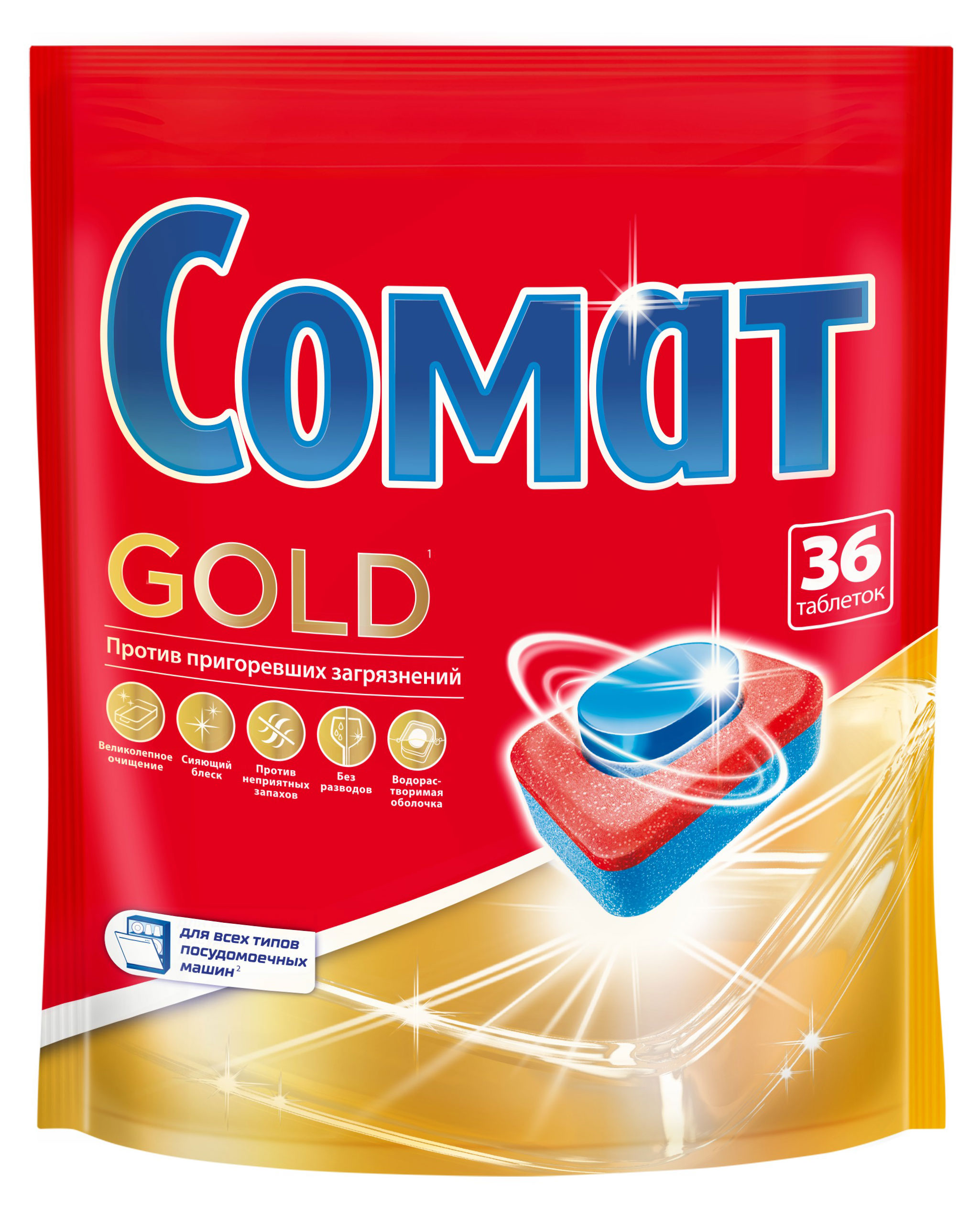 Таблетки для посудомоечной машины «Сомат» Gold, 36 шт