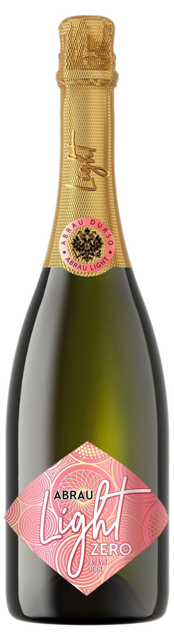 Напиток игристый винный безалкогольный  Abrau Light Zero розовый полусладкий Россия, 0,75 л
