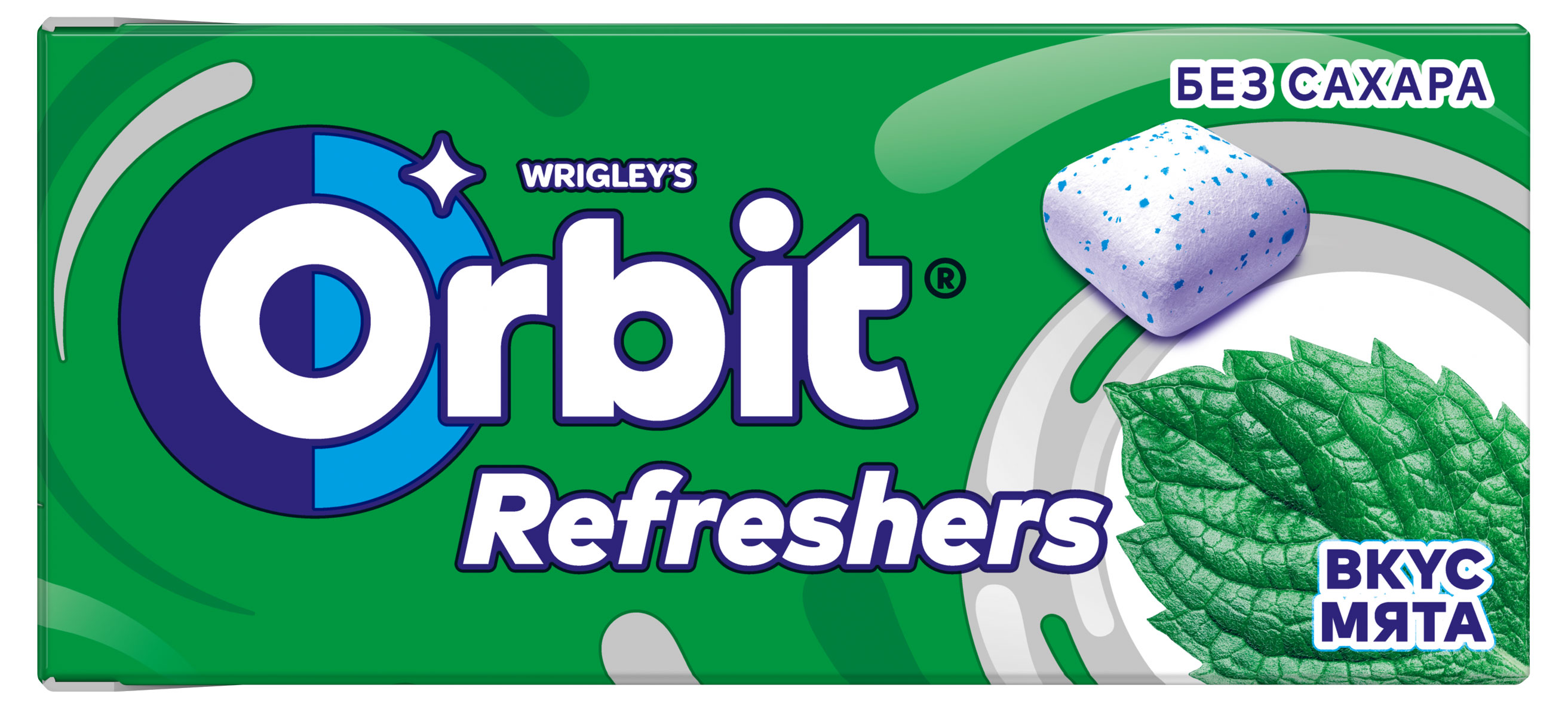 Резинка жевательная Orbit Refreshers со вкусом мяты без сахара, 16 г