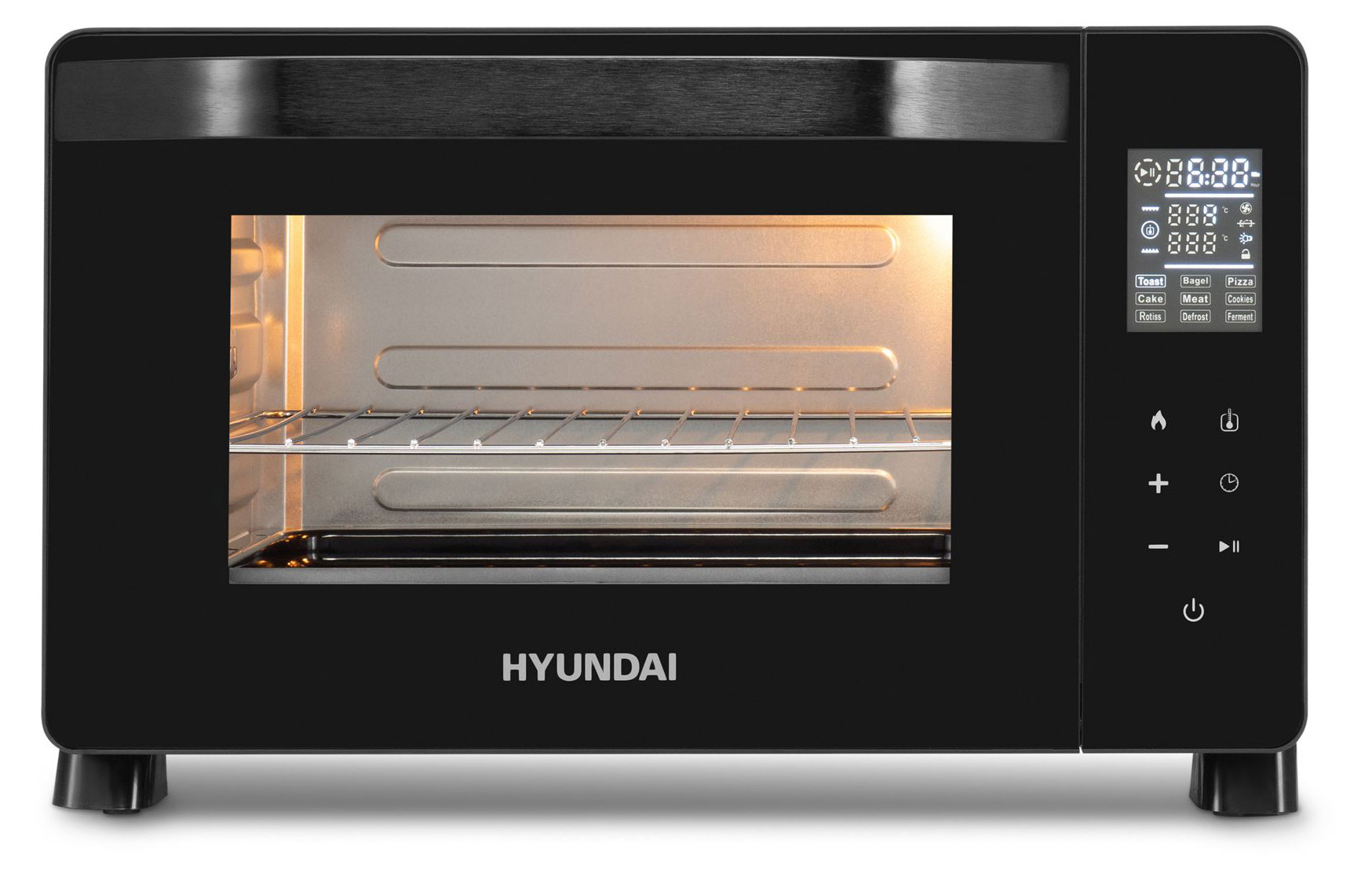 Мини-печь Hyundai MIOHY082 черная, 38 л