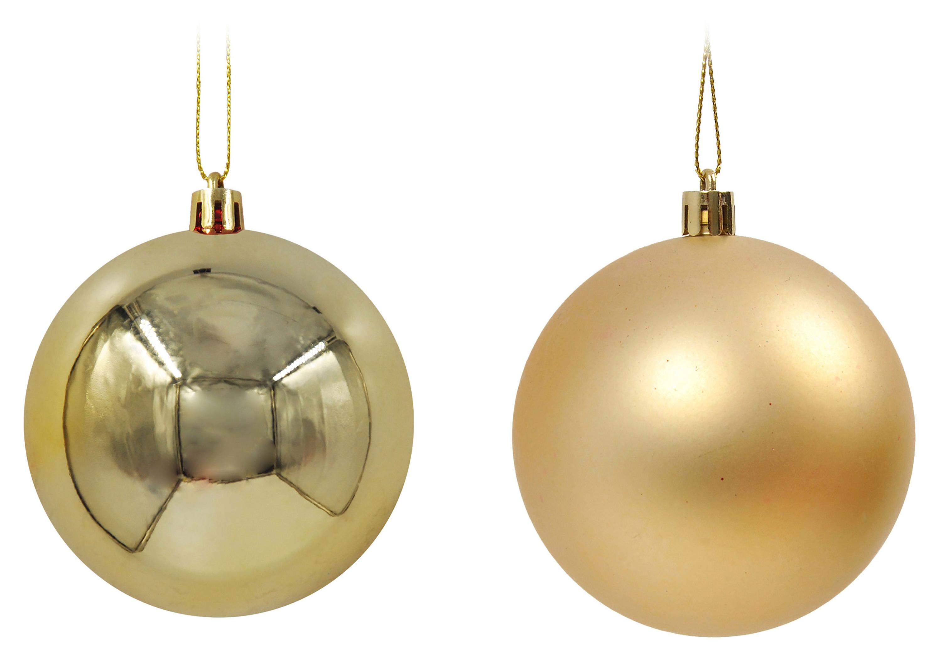 Елочный шар золотой 3 см, 1 шт в ассортименте