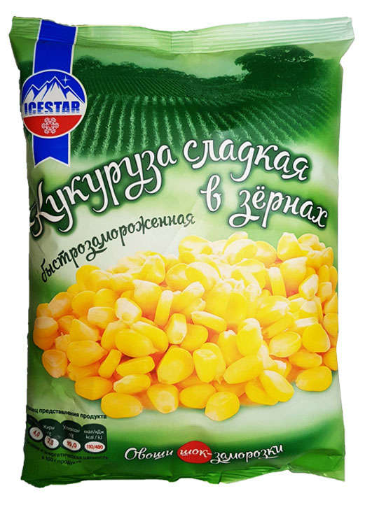 Овощная смесь Кукуруза Icestar сладкая в зернах замороженная Беларусь, 400 г