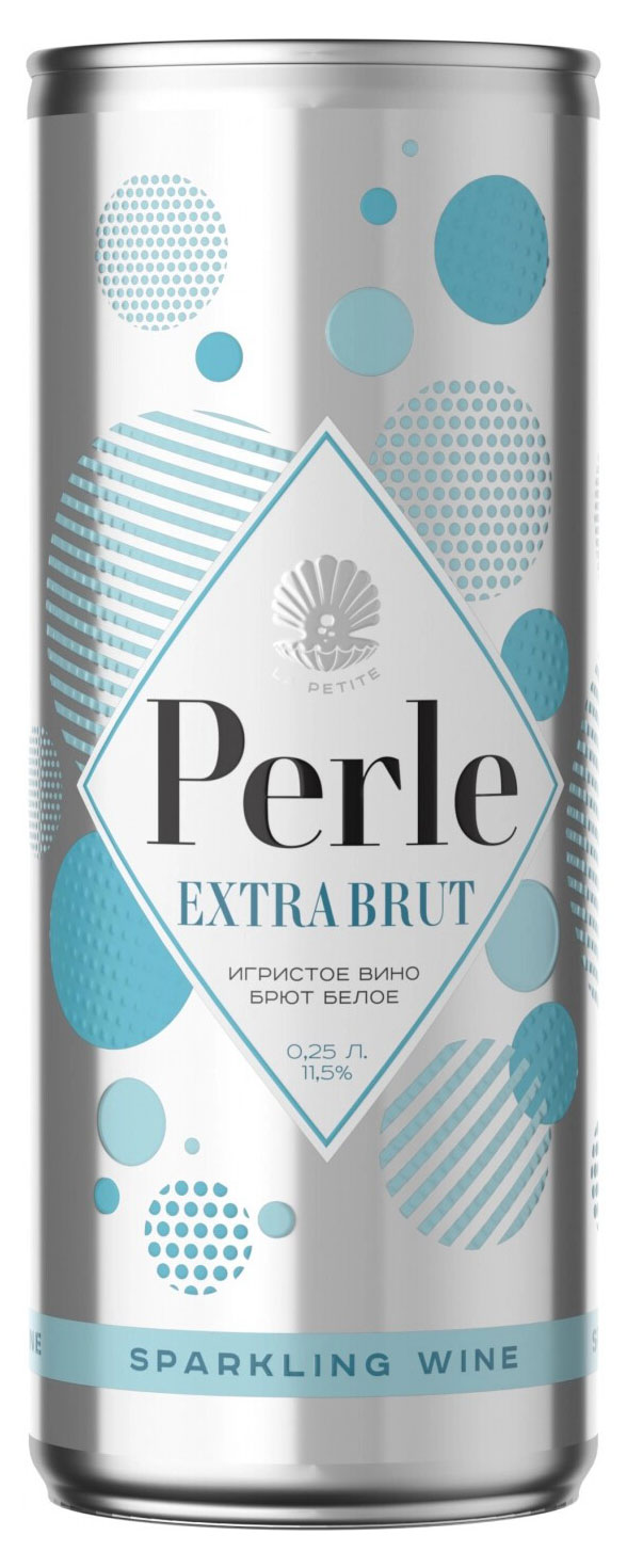 Игристое вино La Petite Perle Extra Brut белое брют Россия, 0,25 л