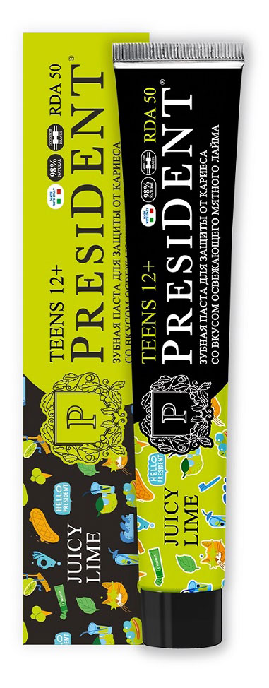 Зубная паста President Juice lime 12+, 20 г