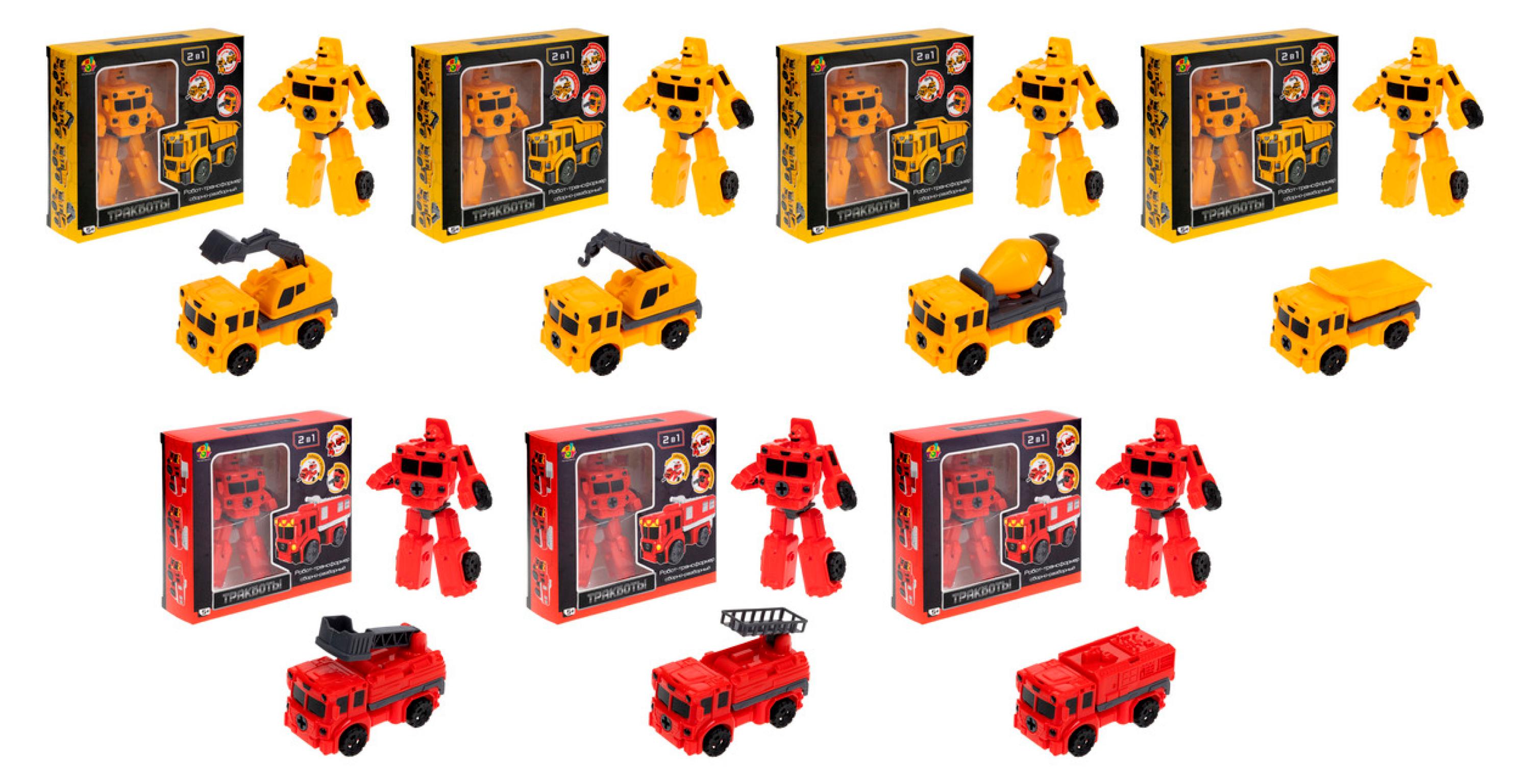 Робот-трансформер 1TOY Тракботы, 10 см