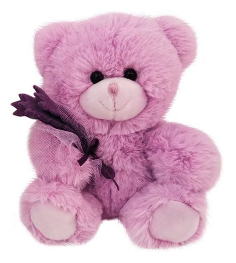 Игрушка мягкая Angel Collection Мишка лиловый, 13 см