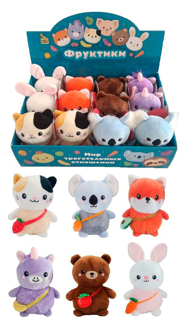 Игрушка мягкая Fluffy Family Фруктики, 13 см