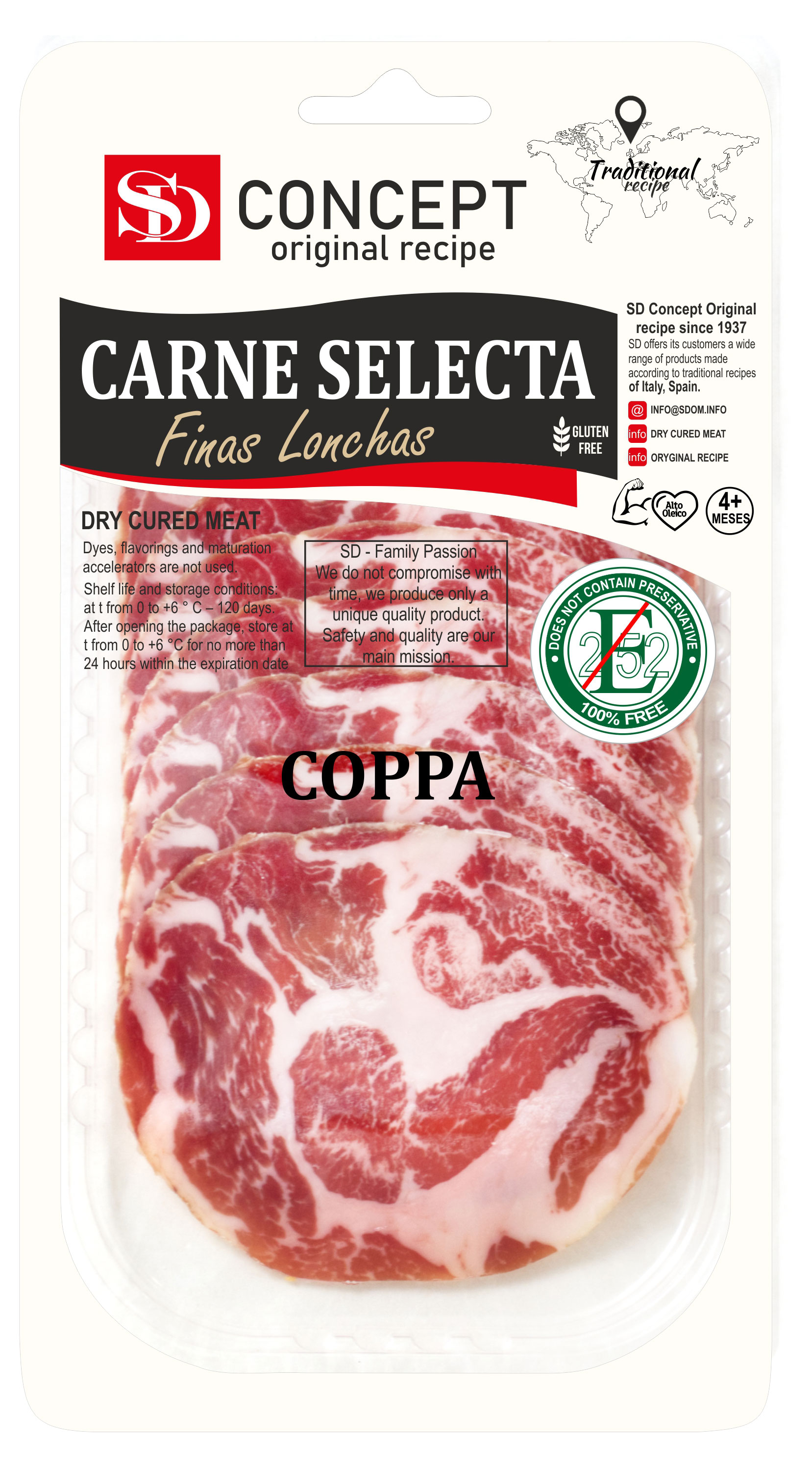 Шейка свиная сыровяленая SD Concept Coppa нарезка, 50 г