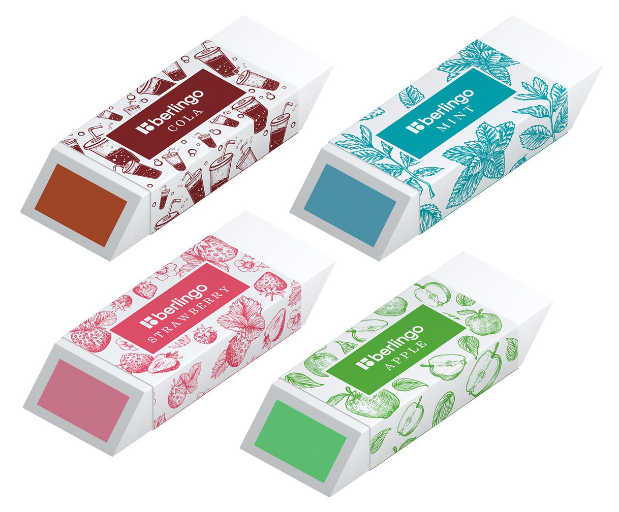 Ластик Berlingo Aroma скошенный, 58х22х20 мм