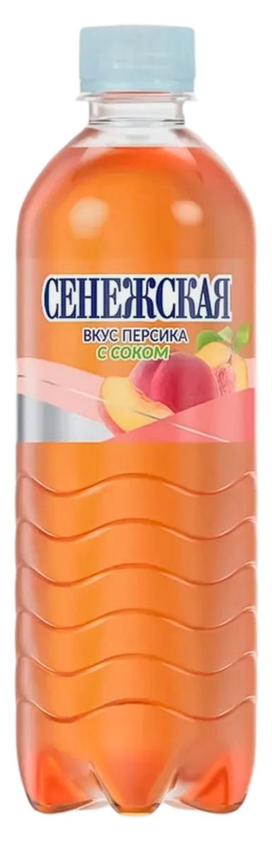 Вода питьевая «Сенежская» со соком персика газированная, 500 мл