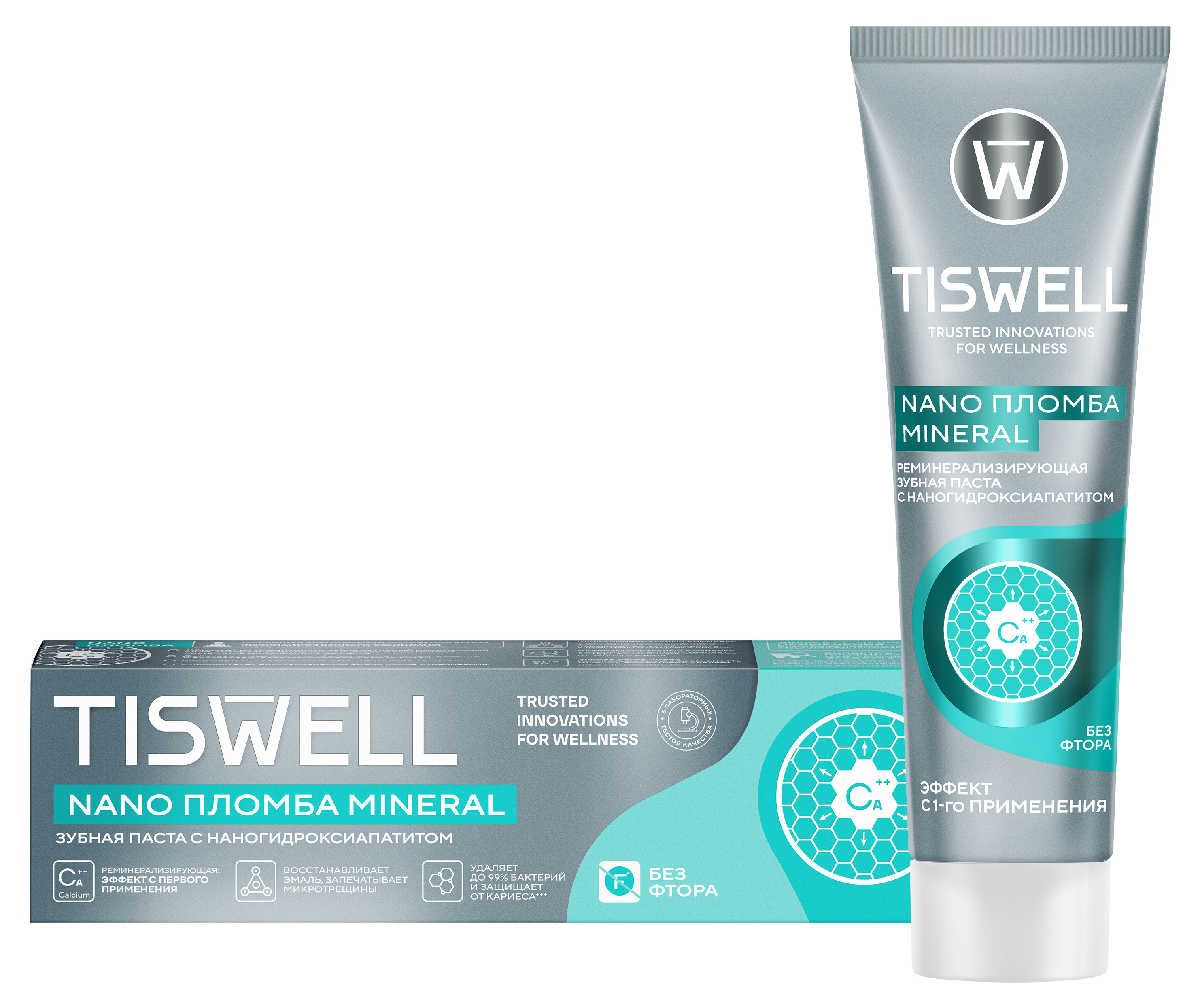 Зубная паста Tiswell реминерализирующая без фтора, 110 г