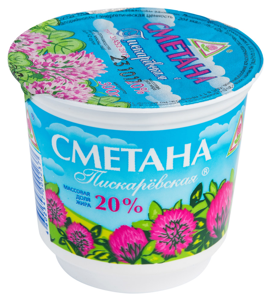 Сметана «Пискаревский МЗ» 20%, 300 г