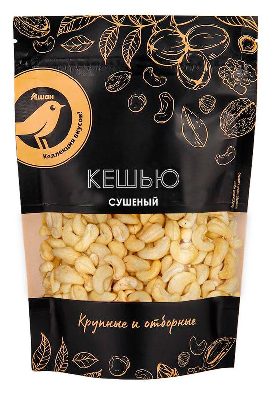 Кешью АШАН Золотая птица сушеный, 130 г