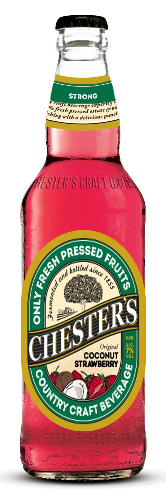 Пивной напиток Chester's Кокос и клубника фильтрованный, 0,45 л