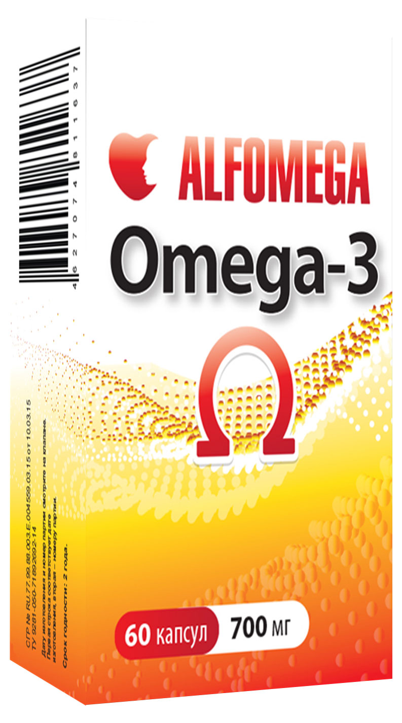 Omega 3 «Аклен» Alfomega с витамином Е капсулы 700 мг, 60 шт