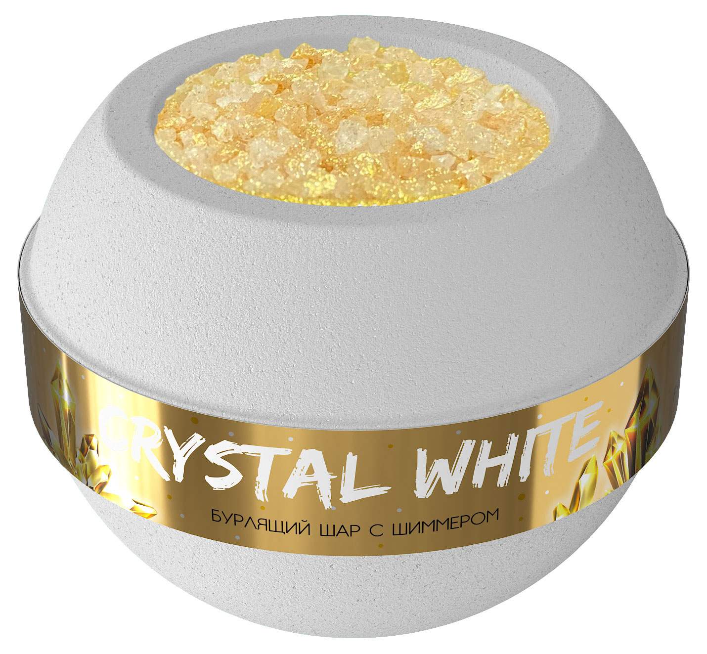 Шар бурлящий для ванны Fabrik cosmetology Crystal White, 210 г
