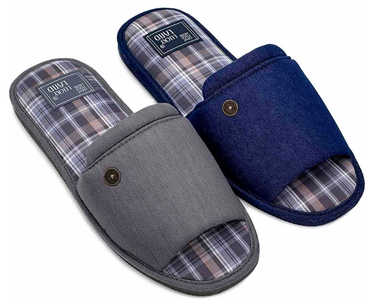 Тапочки мужские LuckyLand с открытым носом, размер 45 в ассортименте