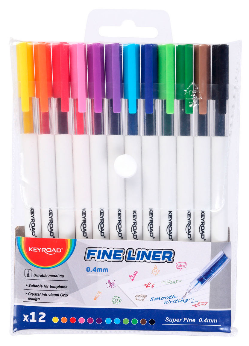 Набор цветных ручек KEYROAD 0,4мм, 12 цветов