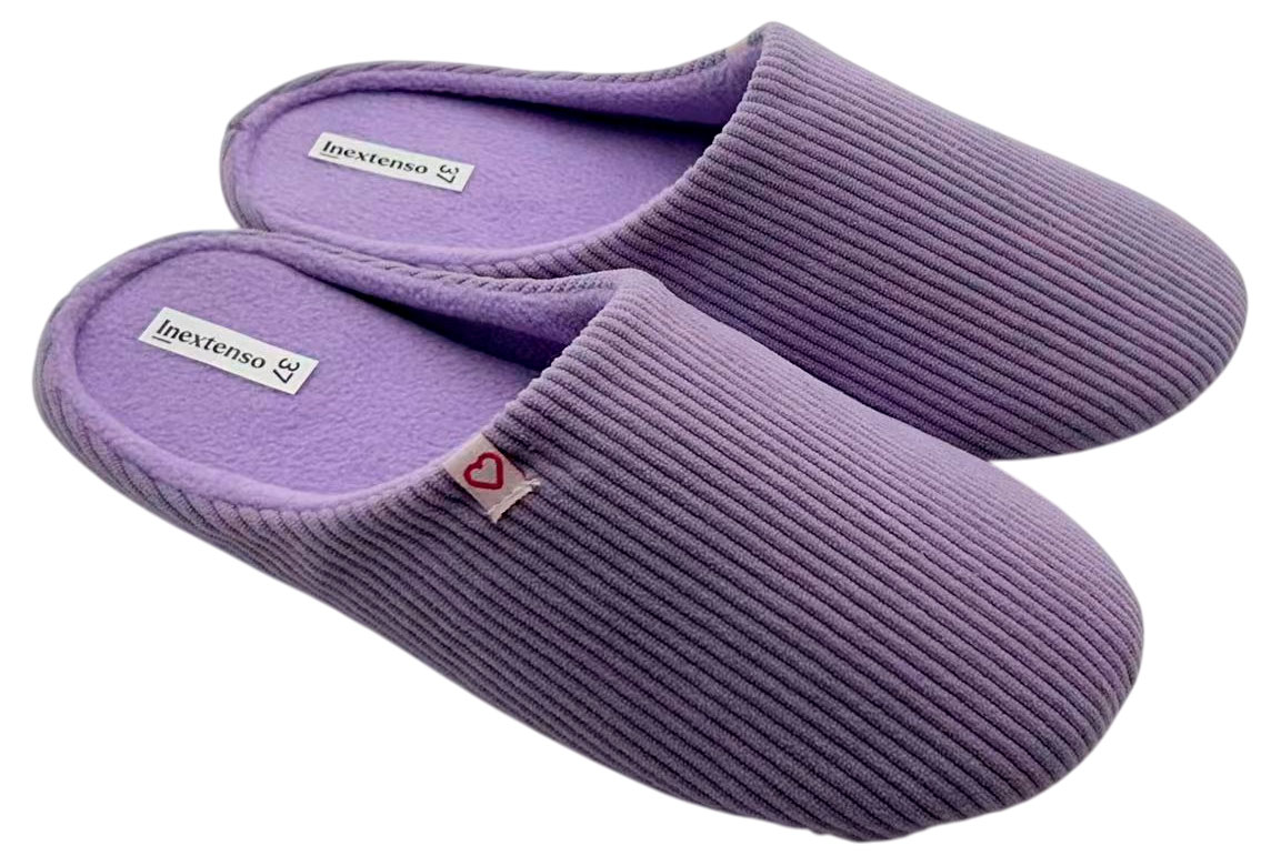 Тапочки женские InExtenso с закрытым носком фиолетовые