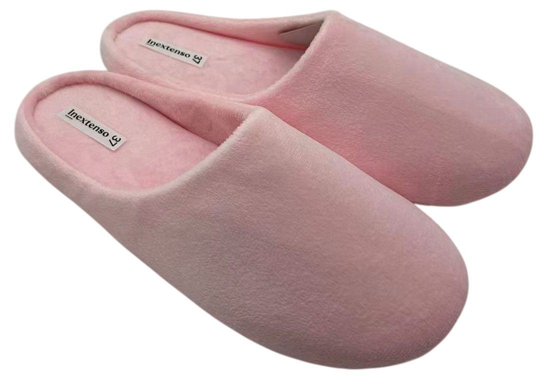 Тапочки женские InExtenso с закрытым носком розовые