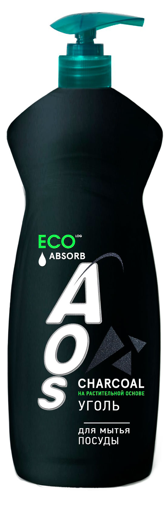 Жидкость для мытья посуды Aos Eco уголь, 900 г
