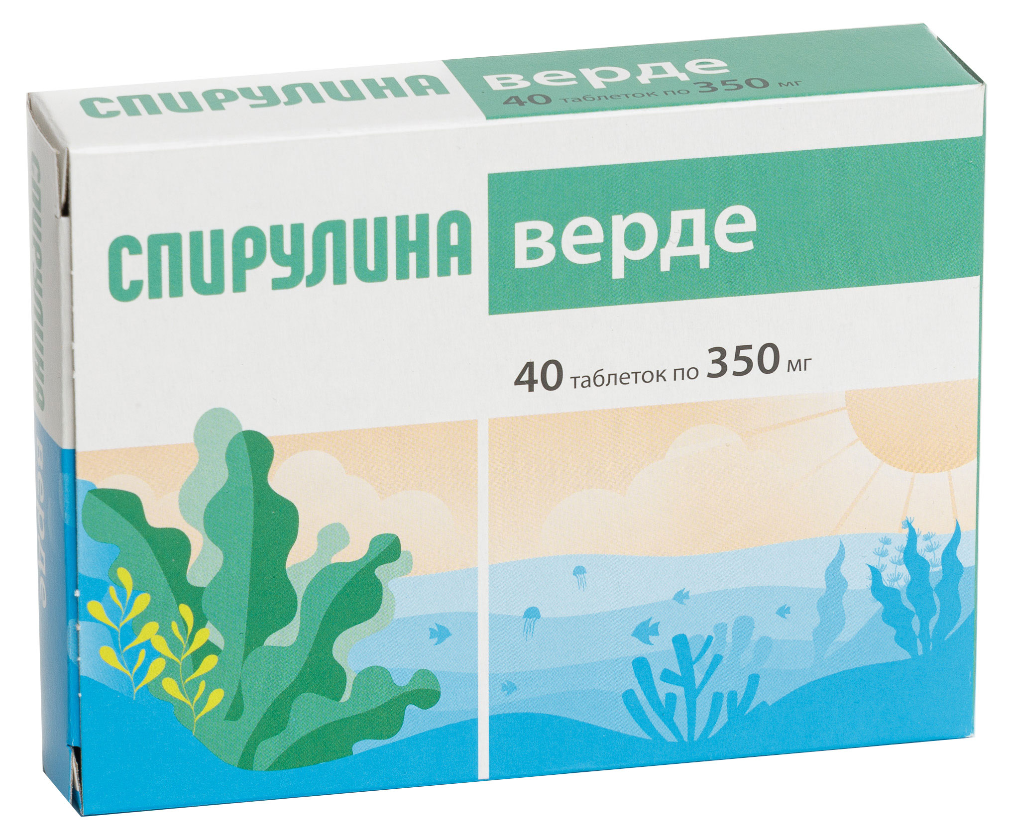 БАД Спирулина верде таблетки по 350 мг, 40 шт