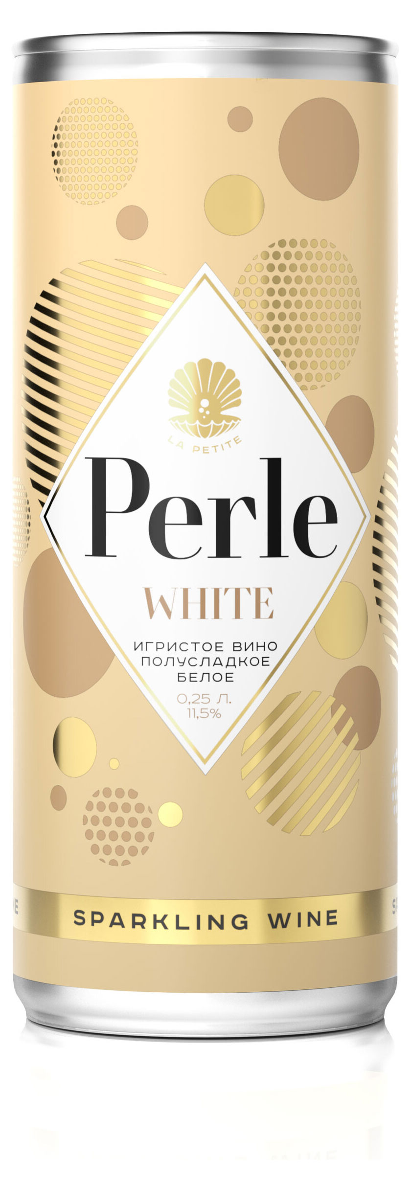 Игристое вино Perle белое полусладкое Россия, 0,25 л