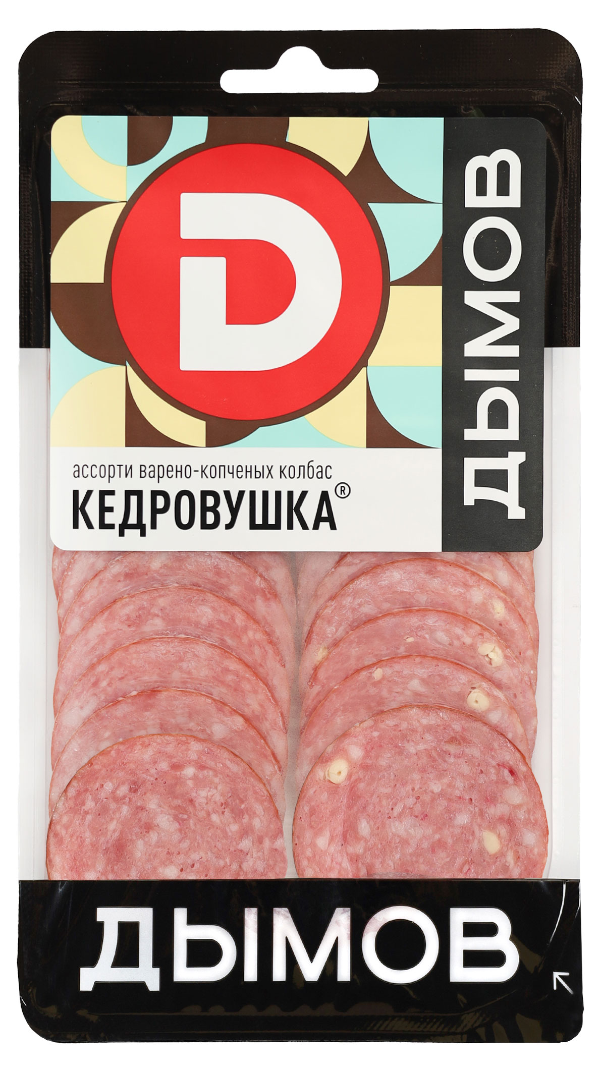 Ассорти колбас варено-копченых «ДЫМОВ» Кедровушка нарезка, 90 г
