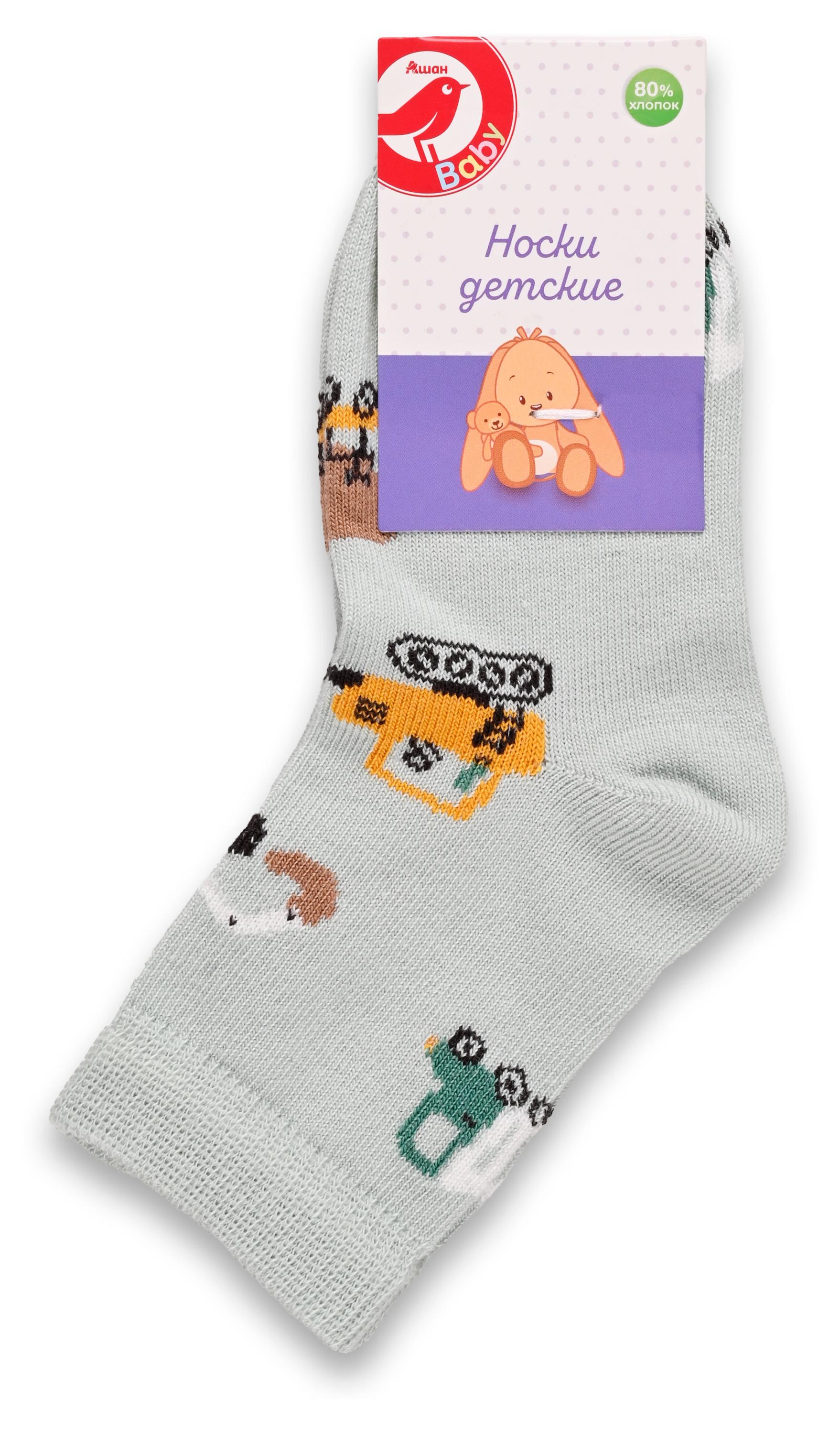 Носки для мальчика АШАН Красная птица Baby оливковые, р 12-14