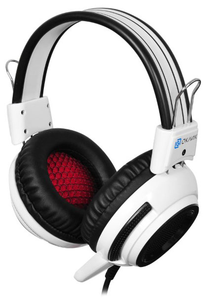 Наушники проводные «Оклик» HS-G300 Armaged с микрофоном черно-белые