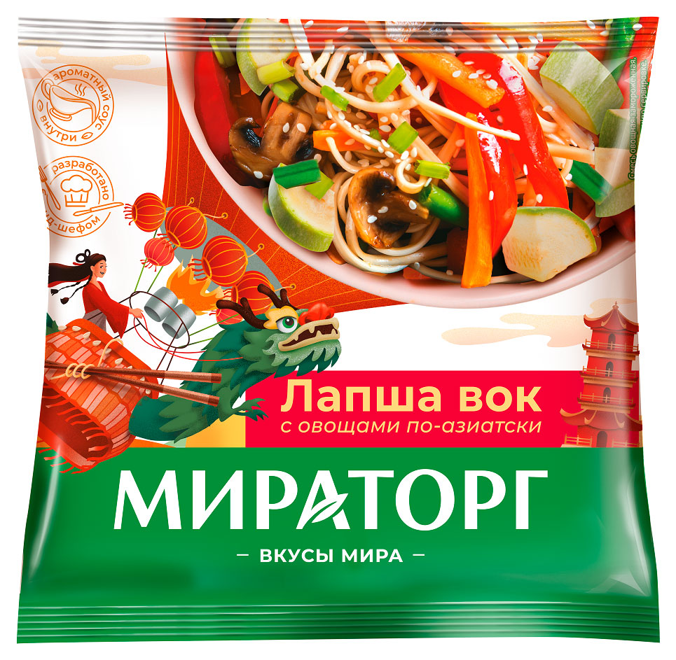 Лапша-вок «Мираторг» по-азиатски замороженная, 400 г