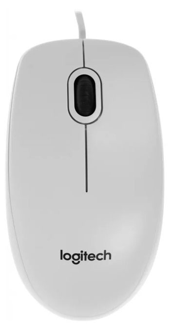 Мышь Logitech B100 белая оптическая 1000dpi USB 2but
