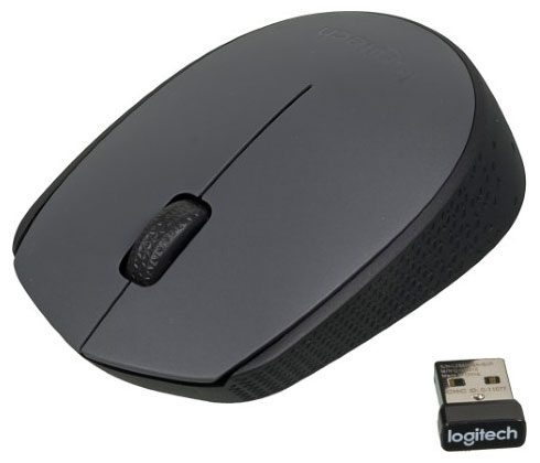 Мышь беспроводная Logitech M170 серо-черная