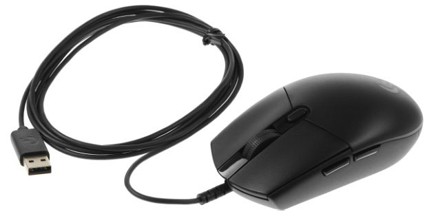 Мышь проводная Logitech G102 Lightsy черная