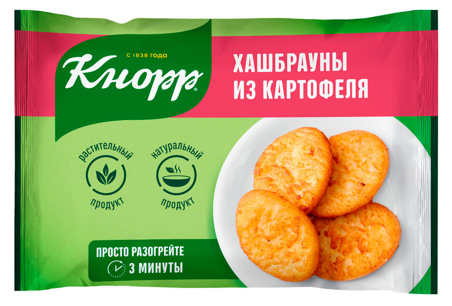 Хашбрауны из картофеля «Кнорр» картофельные оладьи жареные замороженные, 280 г