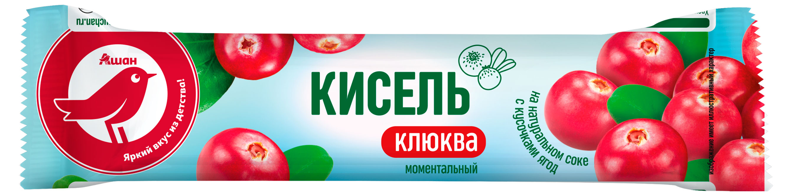 Кисель АШАН Красная птица Клюква, 25 г