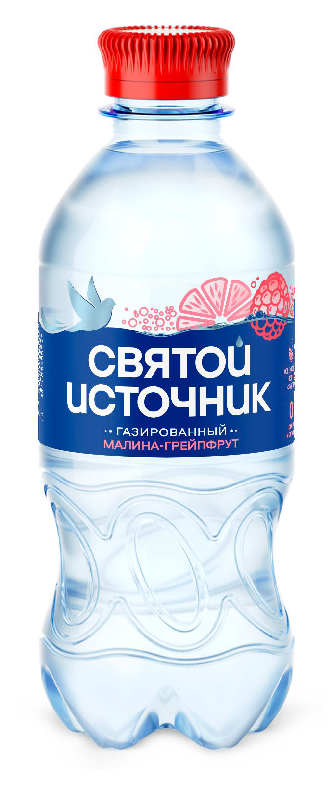 Вода питьевая «Святой Источник» газированная с ароматом малины и грейпфрута, 330 мл