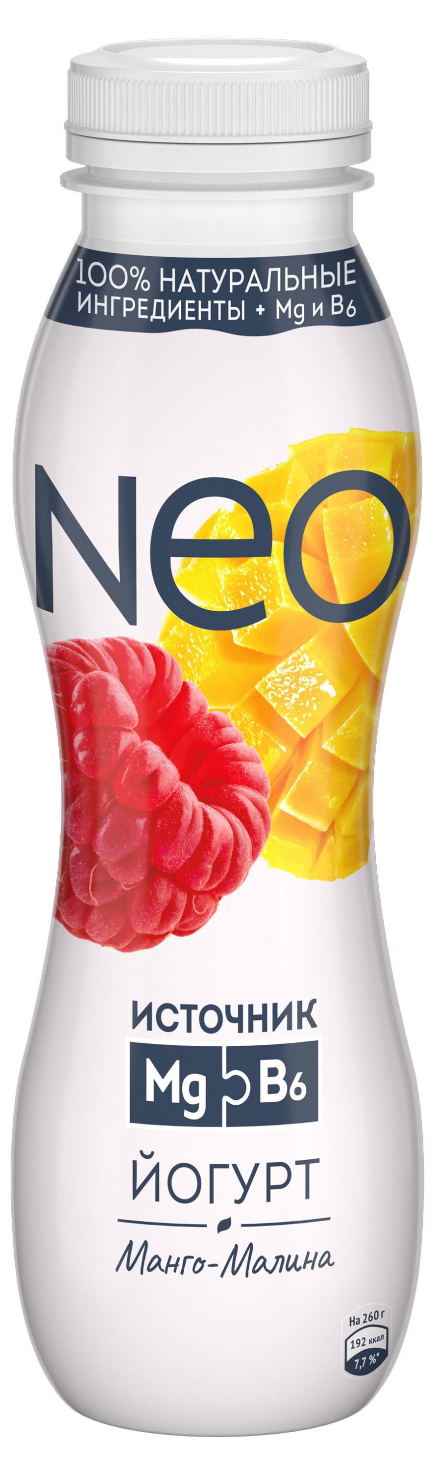 Йогурт питьевой Neo манго малина 1,5% БЗМЖ, 260 г