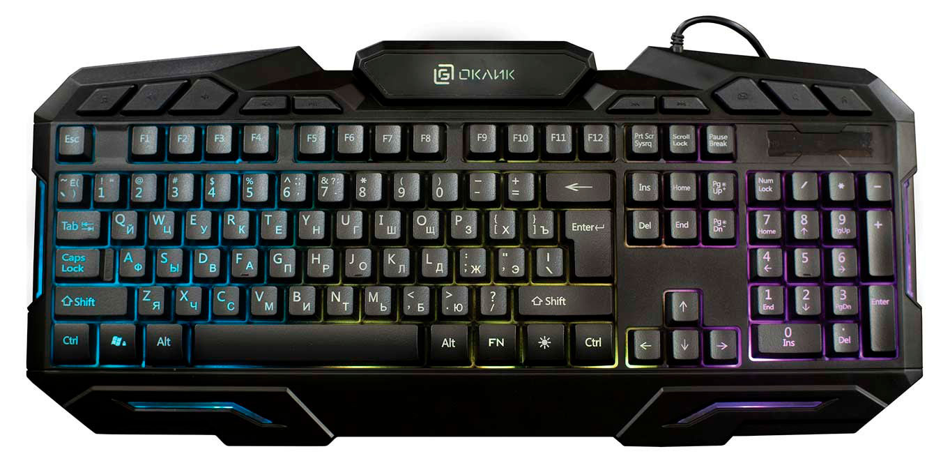 Клавиатура «Оклик» 700G Dynasty черный USB Multimedia for gamer LED