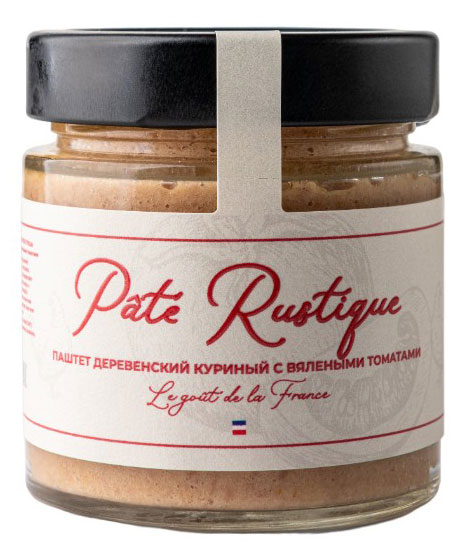 Паштет из куриной печени «Карнеззо» Деревенский патэ с вялеными томатами, 160 г